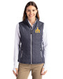 Seattle Mariners Cooperstown Cutter & Buck Rainier PrimaLoft® Womens Eco Insulated Full Zip Puffer Vest Anthracite Melange Front