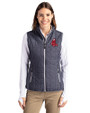Boston Red Sox Cooperstown Cutter & Buck Rainier PrimaLoft® Womens Eco Insulated Full Zip Puffer Vest Anthracite Melange Front