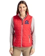 Toronto Blue Jays Cooperstown Cutter & Buck Rainier PrimaLoft® Womens Eco Insulated Full Zip Puffer Vest Red Front