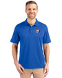 Texas Rangers Cooperstown Cutter & Buck Forge Stretch Mens Polo Chelan Blue Front
