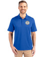 Milwaukee Brewers Cooperstown Cutter & Buck Forge Stretch Mens Polo Chelan Blue Front