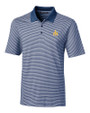 Seattle Mariners Cooperstown Cutter & Buck Forge Tonal Stripe Stretch Mens Polo Indigo Mannequin