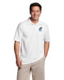 Kansas Jayhawks Alumni Cutter & Buck Genre Textured Solid Mens Polo White Front