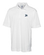 Tampa Bay Rays Cooperstown Cutter & Buck Genre Textured Solid Mens Polo White Mannequin