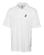 Cleveland Indians Cooperstown Cutter & Buck Genre Textured Solid Mens Polo White Mannequin