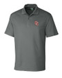 Washington Nationals Cooperstown Cutter & Buck Genre Textured Solid Mens Polo Elemental Grey Mannequin