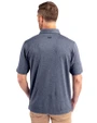 Auburn Tigers Alumni Cutter & Buck Forge Heathered Stretch Mens Polo Indigo Heather Back