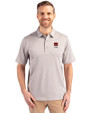 Auburn Tigers Alumni Cutter & Buck Forge Heathered Stretch Mens Polo Polished Heather Front