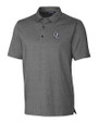 Washington Nationals Cooperstown Cutter & Buck Forge Heathered Stretch Mens Polo Charcoal Heather Mannequin