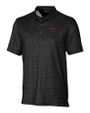 Arkansas Razorbacks Alumni Cutter & Buck Pike Micro Floral Print Stretch Mens Polo Black Mannequin