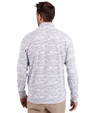 Tampa Bay Rays Cooperstown Cutter & Buck Traverse Stretch Eco Camo Print Quarter Zip Mens Pullover Charcoal Back
