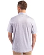 Toronto Blue Jays Cooperstown Cutter & Buck Pike Constellation Print Stretch Mens Polo Polished Medium Gray Back