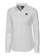 Arkansas Razorbacks Alumni Cutter & Buck Stretch Oxford Womens Long Sleeve Dress Shirt White Mannequin