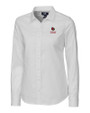 Louisville Cardinals Alumni Cutter & Buck Stretch Oxford Womens Long Sleeve Dress Shirt White Mannequin