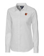 Baltimore Orioles Cooperstown Cutter & Buck Stretch Oxford Womens Long Sleeve Dress Shirt White Mannequin