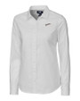 San Diego Padres Cooperstown Cutter & Buck Stretch Oxford Womens Long Sleeve Dress Shirt White Mannequin