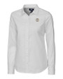 Milwaukee Brewers Cooperstown Cutter & Buck Stretch Oxford Womens Long Sleeve Dress Shirt White Mannequin