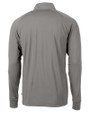 Auburn Tigers Alumni Cutter & Buck Adapt Eco Knit Stretch Recycled Mens Quarter Zip Pullover Elemental Grey Mannequin Back
