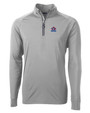 Toronto Blue Jays Cooperstown Cutter & Buck Adapt Eco Knit Stretch Recycled Mens Quarter Zip Pullover POL_MANN_HG 1