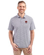 Auburn Tigers Alumni Cutter & Buck Virtue Eco Pique Botanical Print Recycled Mens Polo Navy Blue Front