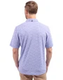 New York Mets Cooperstown Cutter & Buck Virtue Eco Pique Botanical Print Recycled Mens Polo Chelan Blue Back