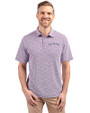 Colorado Rockies Cooperstown Cutter & Buck Virtue Eco Pique Botanical Print Recycled Mens Polo College Purple Front