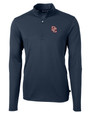 Washington Nationals Cooperstown Cutter & Buck Virtue Eco Pique Recycled Quarter Zip Mens Pullover NVBU_MANN_HG 1