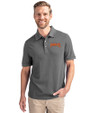 Pittsburgh Pirates Cooperstown Cutter & Buck Advantage Eco Tri-Blend Pique Mens Polo Elemental Grey Front
