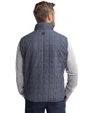 Los Angeles Dodgers Cooperstown Cutter & Buck Rainier PrimaLoft® Mens Eco Insulated Full Zip Puffer Vest Anthracite Melange Back