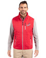 Los Angeles Dodgers Cooperstown Cutter & Buck Rainier PrimaLoft® Mens Eco Insulated Full Zip Puffer Vest Red Front