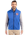 New York Yankees Cooperstown Cutter & Buck Rainier PrimaLoft® Mens Eco Insulated Full Zip Puffer Vest Royal Front