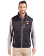 San Francisco Giants Cooperstown Cutter & Buck Rainier PrimaLoft® Mens Eco Insulated Full Zip Puffer Vest Black Front