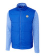 Milwaukee Brewers Cooperstown Cutter & Buck Stealth Hybrid Quilted Mens Full Zip Windbreaker Jacket Chelan Blue Mannequin
