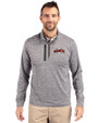 San Francisco Giants Cooperstown Cutter & Buck Stealth Heathered Quarter Zip Mens Pullover Elemental Grey Front