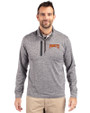 Pittsburgh Pirates Cooperstown Cutter & Buck Stealth Heathered Quarter Zip Mens Pullover Elemental Grey Front