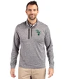 Athletics Cooperstown Cutter & Buck Stealth Heathered Quarter Zip Mens Pullover Elemental Grey Front