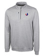 Montreal Expos Cooperstown Cutter & Buck Stealth Heathered Quarter Zip Mens Pullover POL_MANN_HG 1