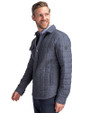 Boston Red Sox Cooperstown Cutter & Buck Rainier PrimaLoft® Mens Eco Insulated Quilted Shirt Jacket Anthracite Melange Side