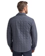 Chicago Cubs Cooperstown Cutter & Buck Rainier PrimaLoft® Mens Eco Insulated Quilted Shirt Jacket Anthracite Melange Back