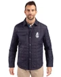 Chicago Cubs Cooperstown Cutter & Buck Rainier PrimaLoft® Mens Eco Insulated Quilted Shirt Jacket Dark Navy Front