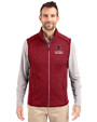 Louisville Cardinals Alumni Cutter & Buck Mainsail Sweater-Knit Mens Full Zip Vest Cardinal Red Heather Front