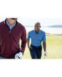 Cutter & Buck Traverse Colorblock Stretch Quarter Zip Mens Pullover Bordeaux Lifestyle 2