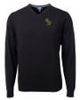Florida State Seminoles Alumni Cutter & Buck Lakemont Tri-Blend Mens V-Neck Pullover Sweater Black Mannequin