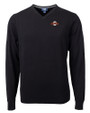 San Francisco Giants Cooperstown Cutter & Buck Lakemont Tri-Blend Mens V-Neck Pullover Sweater Black Mannequin