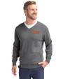 Pittsburgh Pirates Cooperstown Cutter & Buck Lakemont Tri-Blend Mens V-Neck Pullover Sweater Charcoal Heather Front