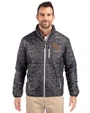 Florida State Seminoles Alumni Cutter & Buck Rainier PrimaLoft® Mens Eco Insulated Full Zip Printed Puffer Jacket Black Front