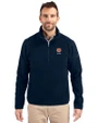 Auburn Tigers Alumni Cutter & Buck Cascade Eco Fleece Mens Quarter Zip Jacket Navy Blue Front