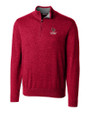 Louisville Cardinals Alumni Cutter & Buck Lakemont Tri-Blend Mens Quarter Zip Pullover Sweater Cardinal Red Mannequin
