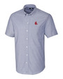 Boston Red Sox Cooperstown Cutter & Buck Stretch Oxford Mens Short Sleeve Dress Shirt LTB_MANN_HG 1