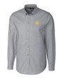 Seattle Mariners Cooperstown Cutter & Buck Stretch Oxford Mens Long Sleeve Dress Shirt Charcoal Mannequin